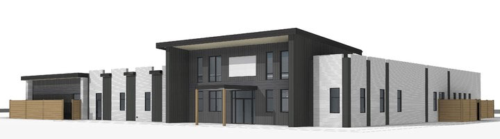 Rendering of New River Veterinary Specialists facility
