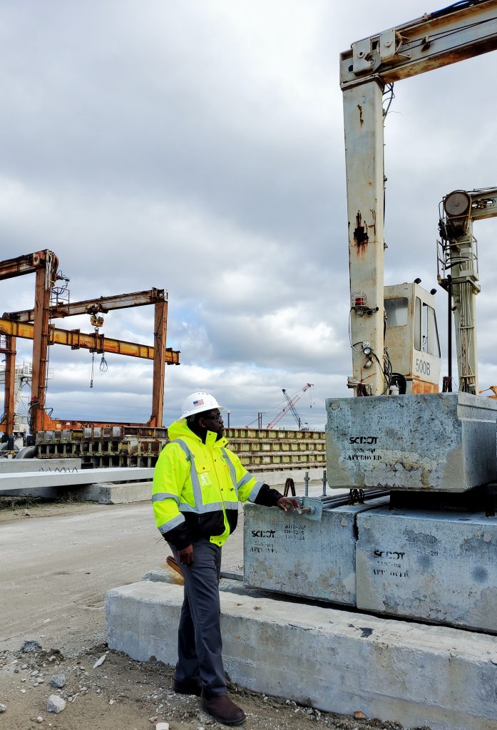 Thad Wharton, Knight's Companies Fleet Safety Manager, inspects Tekna Corporation manufacturing site.